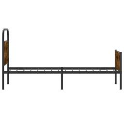 Berkfield Home Elegant Bed Frame without Mattress 75x190 cm Sonoma Oak Engineere in Brown - thumbnail 6
