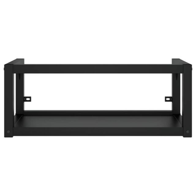 Berkfield Home Durable Wall-mounted Bathroom Washbasin Frame Black 79x38x31 cm Iron - Size: 79 x 38 x 31 cm - image 1