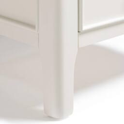 FurnitureboxUK Belle 4 Drawer Tall & Slim Solid Oak & Cream Small Chest of Drawers - thumbnail 8