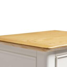 FurnitureboxUK Belle Oak Wood & Cream Tallboy Chest of Drawers - thumbnail 5
