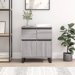 Berkfield Home Sideboard Grey Sonoma 60x35x70 cm Engineered Wood - Size: 60 x 35 x 70 cm - thumbnail 1