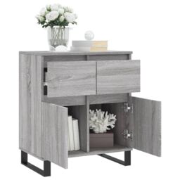 Berkfield Home Sideboard Grey Sonoma 60x35x70 cm Engineered Wood - Size: 60 x 35 x 70 cm - thumbnail 4