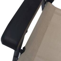 Berkfield Home Comfortable Folding Garden Chairs 2 pcs Texilene Cream in Beige - thumbnail 8