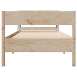Berkfield Home Decorative Bed Frame without Mattress 75x190 cm Small Single Soli in Light Tan - thumbnail 4