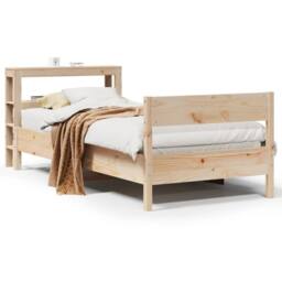 Berkfield Home Decorative Bed Frame without Mattress 75x190 cm Small Single Soli in Light Tan - thumbnail 3