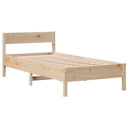 Berkfield Home Decorative Bed Frame without Mattress 75x190 cm Small Single Soli in Light Tan - thumbnail 7