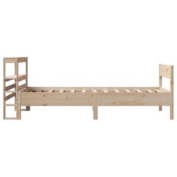 Berkfield Home Decorative Bed Frame without Mattress 75x190 cm Small Single Soli in Light Tan - thumbnail 5