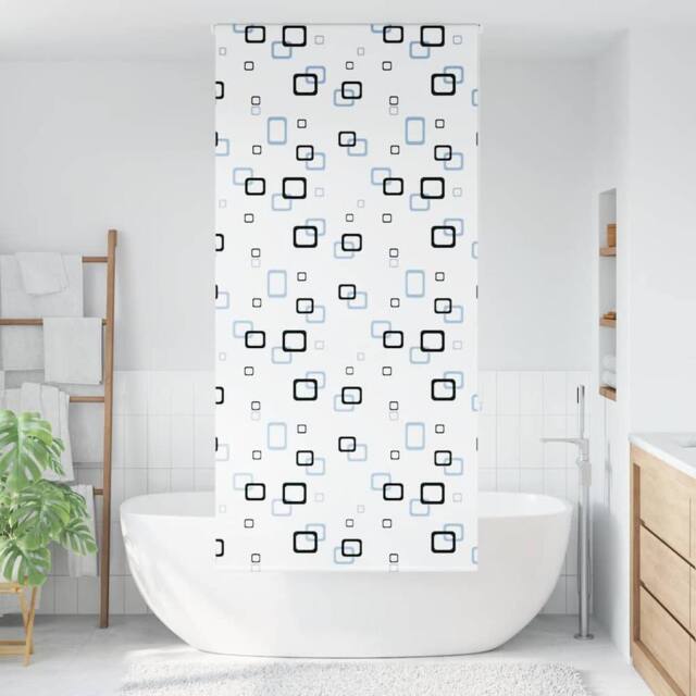 Berkfield Home Shower Roller Blind 110x240 cm Fabric Width 106 cm in White - image 1