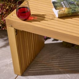 Rowlinsons 1.2m Kyoto Contemporary Bench - Timber - L40 x W120 x H50 cm in Brown - thumbnail 6