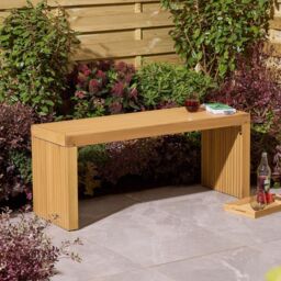 Rowlinsons 1.2m Kyoto Contemporary Bench - Timber - L40 x W120 x H50 cm in Brown - thumbnail 2