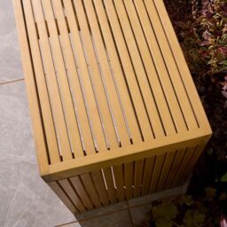 Rowlinsons 1.2m Kyoto Contemporary Bench - Timber - L40 x W120 x H50 cm in Brown - thumbnail 7