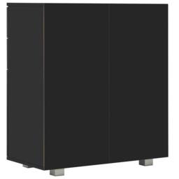 Berkfield Home Sideboard High Gloss Black 71x35x76 cm Engineered Wood - Size: 71 x 35 x 76 cm - thumbnail 5