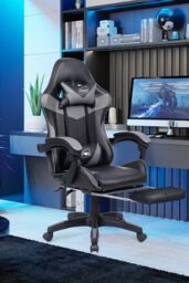 Neo GTB Gaming Chair with Massage & Footrest in Grey