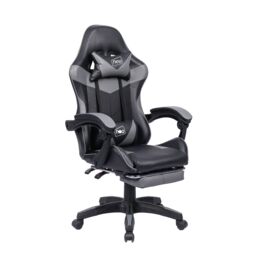 Neo GTB Gaming Chair with Massage & Footrest in Grey - thumbnail 2