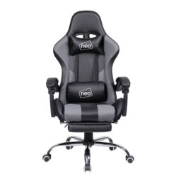 Neo GTB Gaming Chair with Massage & Footrest in Grey - thumbnail 6