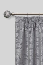 New Edge Blinds 16-19mm Mirrored Extendable Durable Metal Curtain Pole Set in Charcoal - Size: 170 cm - 300 cm - thumbnail 2