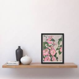 Artery8 Hannah Borger Overbeck Framed Wall Art Print Prairie Rose Flowers in Pink - Size: A4 - thumbnail 2