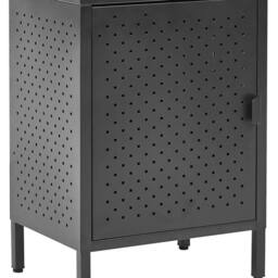 Wyld and Coco Powder-Coated Black Steel Office Cabinet with 2 Shelves - thumbnail 2