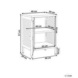 Wyld and Coco Powder-Coated Black Steel Office Cabinet with 2 Shelves - thumbnail 3