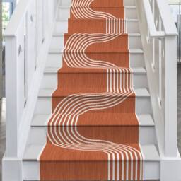 runrug Stair Runner Carpet - Reversible & Durable, 2mm - 'Tequila Sunrise' in Terracotta - Size: 60 cm x 720 cm - thumbnail 1