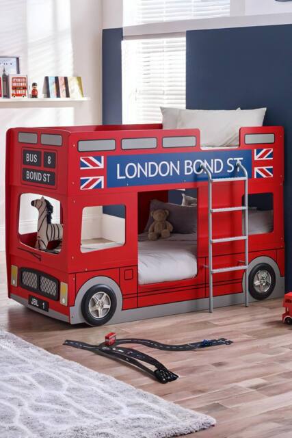 Julian Bowen London Bus Single Red Bunk Bed - image 1