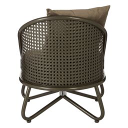 Orsina Durable Foundry Chair With Curved Legs, Industrial Design Comfortable Foundry Chair For Outdoor Sitting in Brown - thumbnail 5
