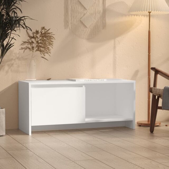 Berkfield Home TV Cabinet White 90x35x40 cm Engineered Wood - Size: 90 x 35 x 40 cm - image 1