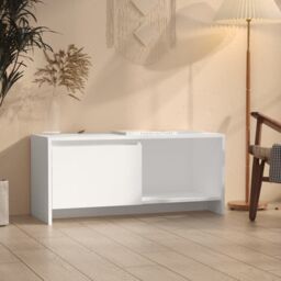 Berkfield Home TV Cabinet White 90x35x40 cm Engineered Wood - Size: 90 x 35 x 40 cm - thumbnail 1