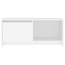 Berkfield Home TV Cabinet White 90x35x40 cm Engineered Wood - Size: 90 x 35 x 40 cm - thumbnail 5