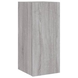 Berkfield Home TV Wall Cabinet with LED Lights Grey Sonoma 30.5x35x70 cm - thumbnail 3
