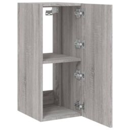 Berkfield Home TV Wall Cabinet with LED Lights Grey Sonoma 30.5x35x70 cm - thumbnail 8