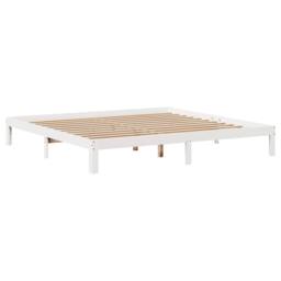 Berkfield Home Beautiful Bed Frame with Headboard without Mattress White 180x200 - Size: Super King - thumbnail 7