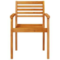 Berkfield Home Beautiful Garden Chairs 2 pcs 59x55x85 cm Solid Wood Acacia in Brown - Size: 59 x 55 x 85 cm - thumbnail 4