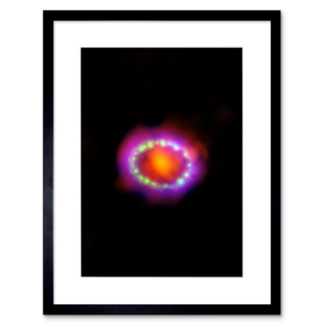 Artery8 Wall Art Print Hubble Space Astronomy Multiwavelength View Of Supernova 1987A Red Green Blue Exploding Star Shock Wave Observations In Large - image 1