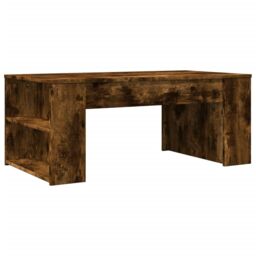Berkfield Home Coffee Table Smoked Oak 102x55x42 cm Engineered Wood in Brown - Size: 102 x 55 x 42 cm - thumbnail 6