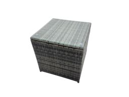 Fimous Garden Outdoor Rattan Furniture Set with 2 Small Stools 2 Side Tables in Dark Grey - thumbnail 6