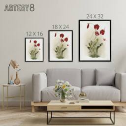 "Artery8 F Sander Masdevallia Harryana Splendens Orchid Framed Canvas Art Print - Size: W12"" x H16""" - thumbnail 4