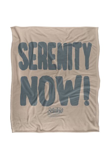 Warner Brothers Seinfeld 152x127cm The Serenity Silky Touch Super Soft Throw Blanket in White - Size: 152x127 cm - image 1