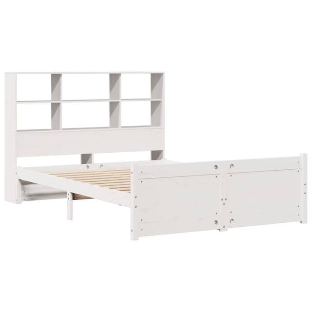 Berkfield Home Decorative Bookcase Bed without Mattress White 160x200cm Solid Wo - Size: 160x200 cm - image 1