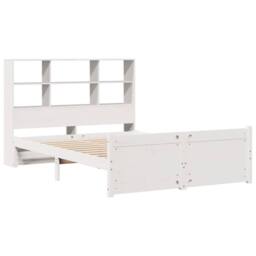 Berkfield Home Decorative Bookcase Bed without Mattress White 160x200cm Solid Wo - Size: 160x200 cm - thumbnail 1