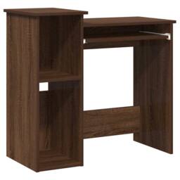 Berkfield Home Decorative Desk with Shelves Brown Oak 84x40x78 cm Engineered Wood - Size: 84 x 40 x 78 cm - thumbnail 3