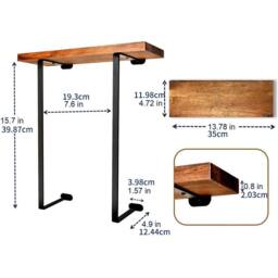 Kelvenix Towel Rack for Bathroom Wall Mounted in Brown - thumbnail 2