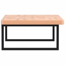 Berkfield Home Basin Shelf Wall Mounted Steel & Solid Wood Beech in Brown - thumbnail 5