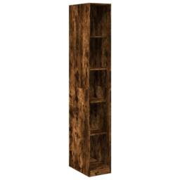 Berkfield Home Wardrobe Smoked Oak 30x50x200 cm Engineered Wood in Brown - Size: 30 x 50 x 200 cm - thumbnail 1