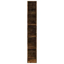 Berkfield Home Wardrobe Smoked Oak 30x50x200 cm Engineered Wood in Brown - Size: 30 x 50 x 200 cm - thumbnail 4
