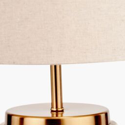 Ruma Set of 2 Carrara Natural Stone Effect Ceramic Table Lamp in Brown - thumbnail 6
