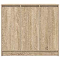 Berkfield Home Sideboard Sonoma Oak 85x34x76 cm Engineered Wood in Brown - Size: 85 x 34 x 76 cm - thumbnail 6