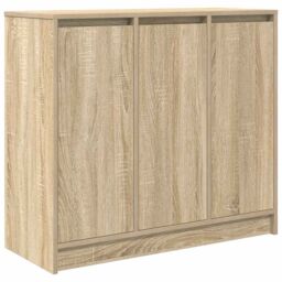 Berkfield Home Sideboard Sonoma Oak 85x34x76 cm Engineered Wood in Brown - Size: 85 x 34 x 76 cm - thumbnail 2