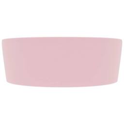 Berkfield Home Luxury Wash Basin with Overflow Matt Pink 36x13 cm Ceramic - thumbnail 4