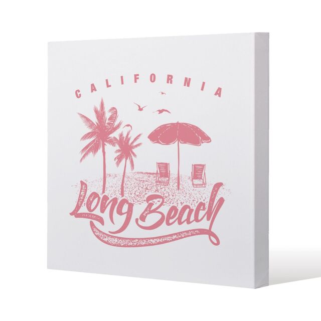 Benjamin Tate Design Cali Long Beach (Canvas Print) / 46 x 46 x 4cm in Natural - Size: 46 x 46 x 4 cm - image 1